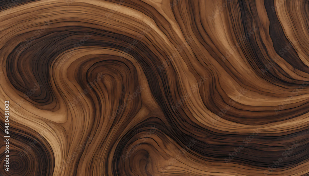 Stunning woodgrain pattern with swirling lines and rich, dark tones creates a natural abstract background. Stunning woodgrain pattern with swirling lines and rich, dark tones creates a natural abstract background.