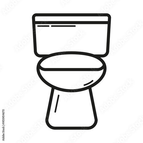 Toilet bowl icon on a white background