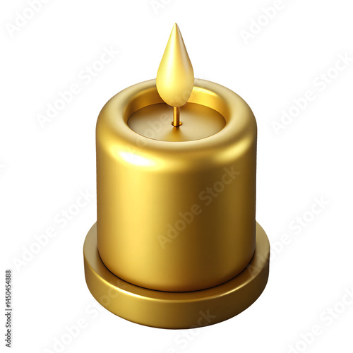 Golden Candle Icon
