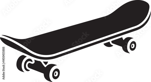 Skateboard silhouette icon vector logo illustration