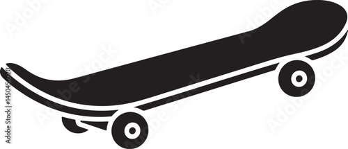 Skateboard silhouette icon vector logo illustration