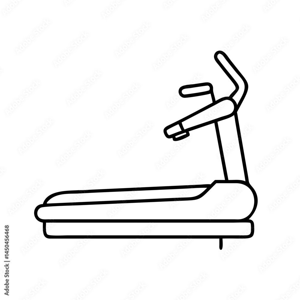 treadmill icon, treadmill line art - simple line art of treadmill, perfect for treadmill logos and icons treadmill icon, treadmill line art - simple line art of treadmill, perfect for treadmill logos and icons