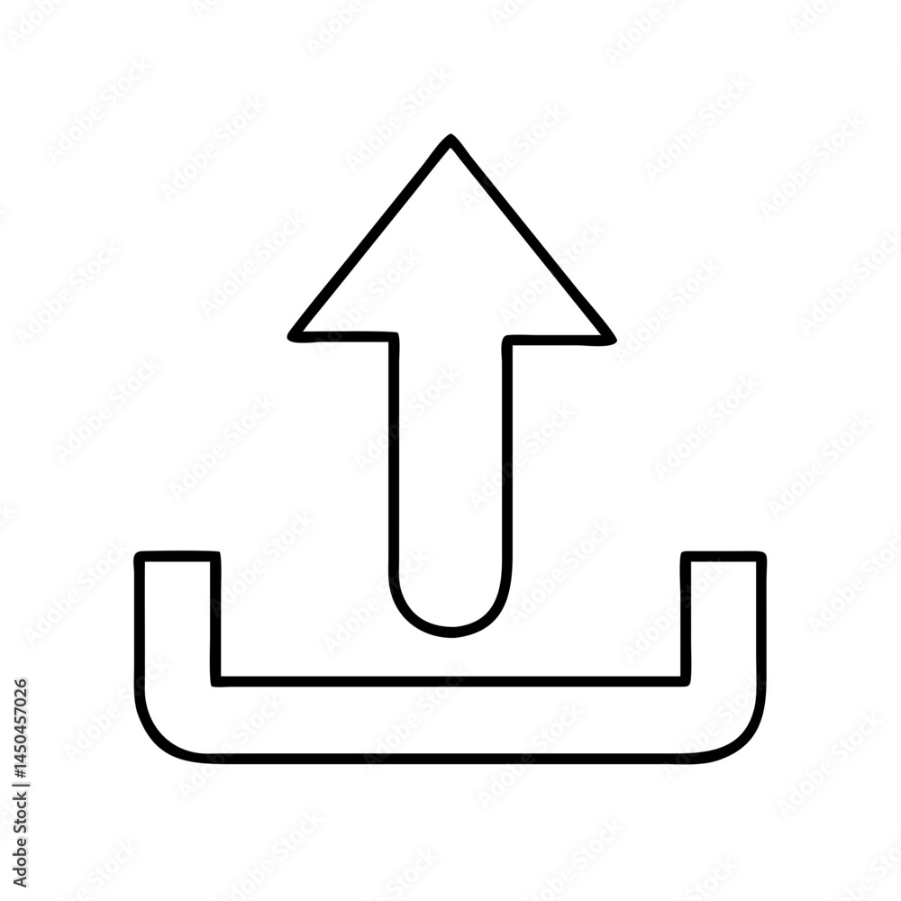 upload arrow icon, upload arrow line art - simple line art of upload arrow, perfect for upload arrow logos and icons upload arrow icon, upload arrow line art - simple line art of upload arrow, perfect for upload arrow logos and icons