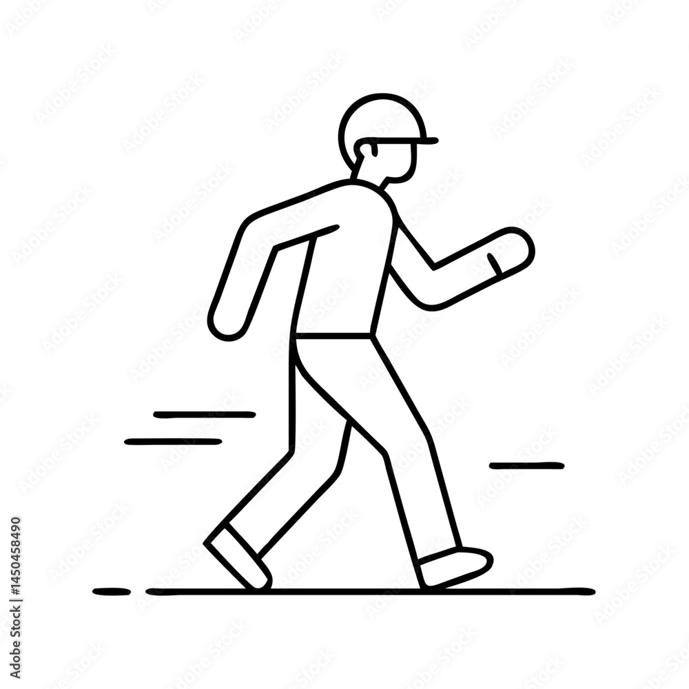 walking for fitness icon, walking for fitness line art - simple line art of walking for fitness, perfect for walking for fitness logos and icons walking for fitness icon, walking for fitness line art - simple line art of walking for fitness, perfect for walking for fitness logos and icons