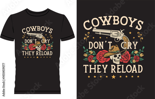 Western Cowboy T Shirt Design 