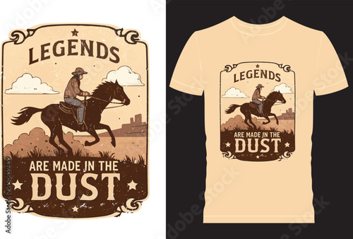 Western Cowboy T Shirt Design 