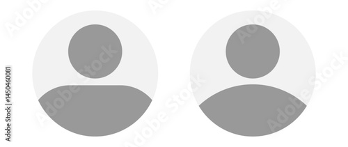 Vector flat illustration in grayscale. Avatar, user profile, person icon, gender neutral silhouette, profile picture. Suitable for social media profiles, icons, screensavers and as a template.