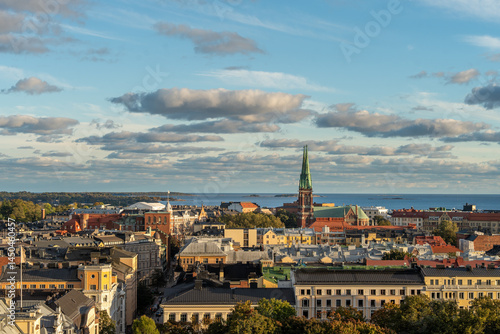 Helsinki Cityscape Under a Dramatic Sky