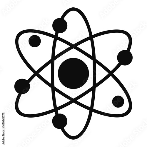 Explore atom structure diagram: science education resource for physics and chemistry learning and research isolated on transparent background