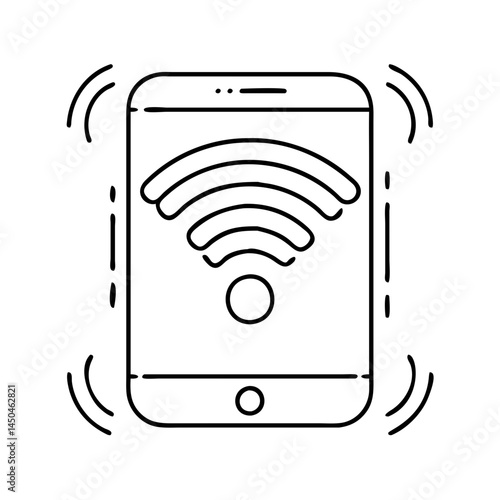 wi fi hotspot icon, wi fi hotspot line art - simple line art of wi fi hotspot, perfect for wi fi hotspot logos and icons