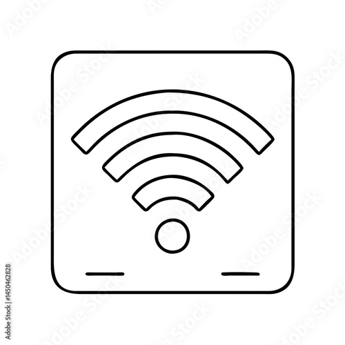 wi fi hotspot icon, wi fi hotspot line art - simple line art of wi fi hotspot, perfect for wi fi hotspot logos and icons