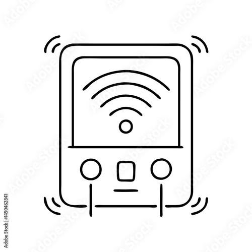 wi fi hotspot icon, wi fi hotspot line art - simple line art of wi fi hotspot, perfect for wi fi hotspot logos and icons