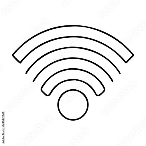 wi fi signal icon, wi fi signal line art - simple line art of wi fi signal, perfect for wi fi signal logos and icons