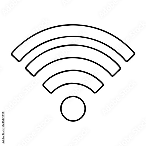wi fi signal icon, wi fi signal line art - simple line art of wi fi signal, perfect for wi fi signal logos and icons
