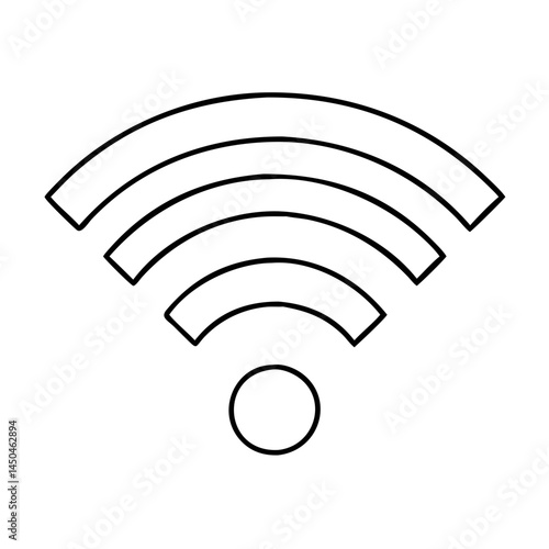 wi fi signal icon, wi fi signal line art - simple line art of wi fi signal, perfect for wi fi signal logos and icons