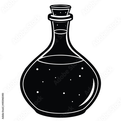 vector illustration of a glass bottle
