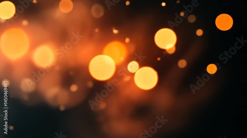 Abstract bright city night lights blur into a colorful, glowing bokeh background perfect for holiday celebrations