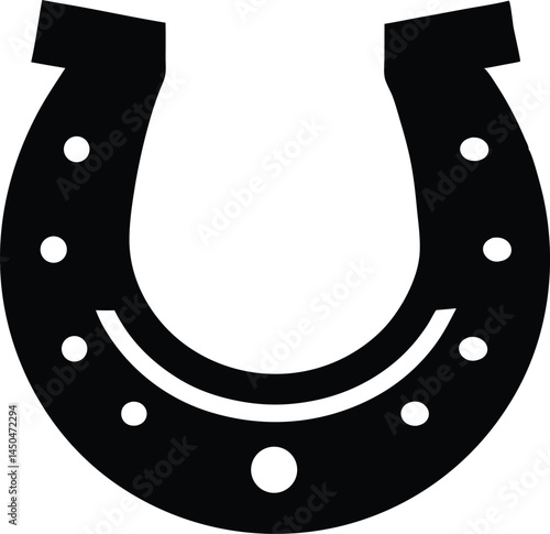 Horseshoe black silhouette vector,Horseshoe clipart