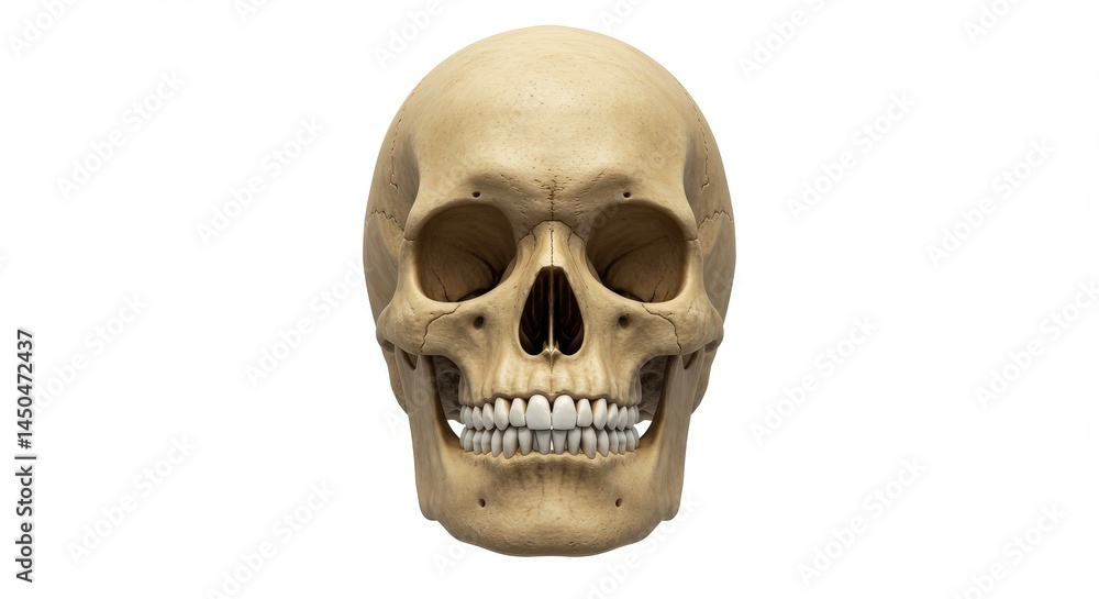 Obraz premium Human Skull Front View
