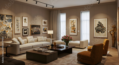 Artistic Residence Exuding Sophistication With Fine Art And Elegant Contemporary Design