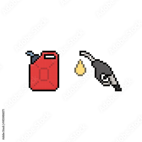 GAS OIL ICON PIXEL ART