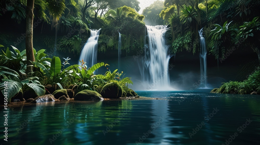 Lush Waterfall Paradise Lush Waterfall Paradise