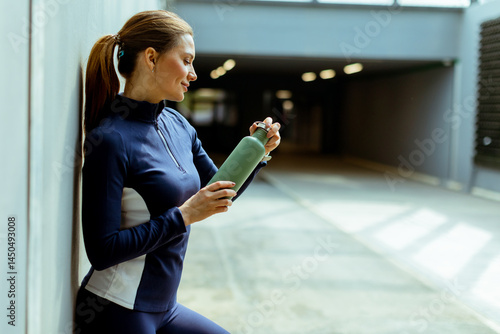 Woman enjoying hydration br...