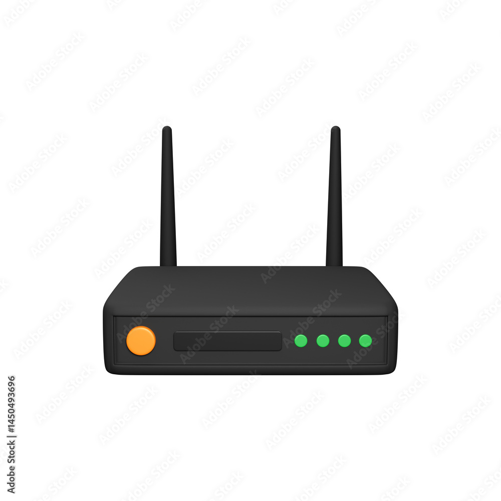 Router 3d render icon isolated Router 3d render icon isolated