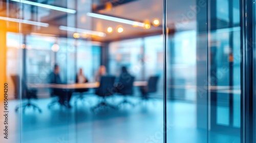 Wallpaper Mural Blurred modern office interior meeting Torontodigital.ca