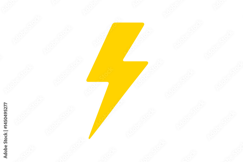 Electric bolt symbol representing energy and power in a flat vector illustration design, ideal for modern graphics and creative projects Electric bolt symbol representing energy and power in a flat vector illustration design, ideal for modern graphics and creative projects
