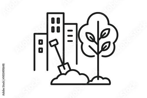 Urban gardening initiative promotes green spaces through planting trees in city environments