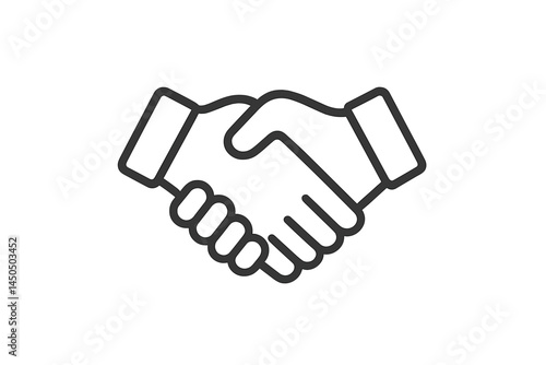 Handshake symbolizes agreement between two parties in a professional setting during daytime