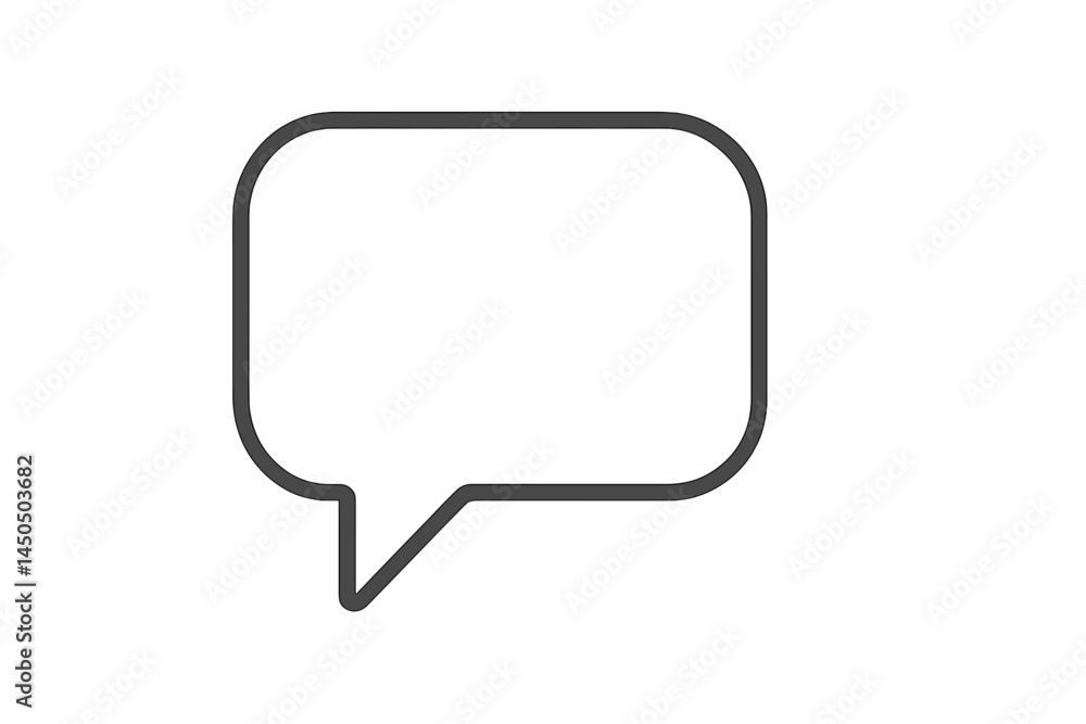 Simple flat vector illustration of a speech bubble suitable for communication and dialogue concepts in various designs Simple flat vector illustration of a speech bubble suitable for communication and dialogue concepts in various designs