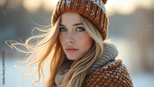 girl in the snow background
