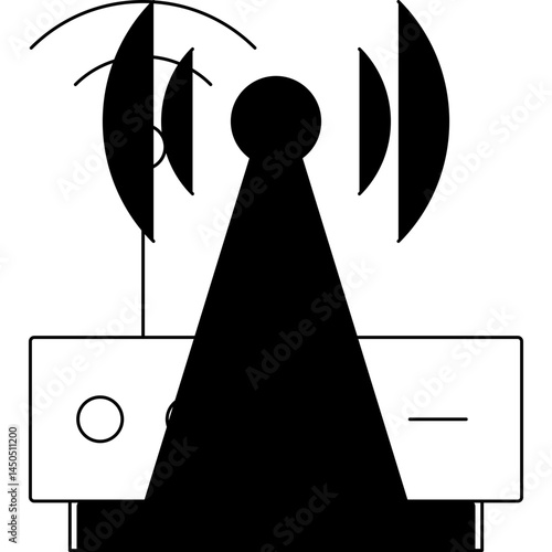 Antena icon single vector illustration