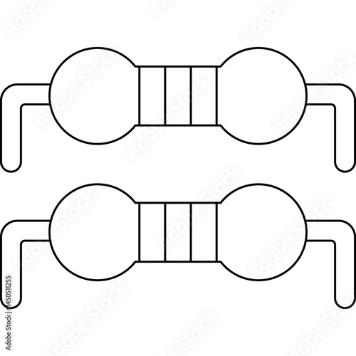 Capacitor icon single vector illustration