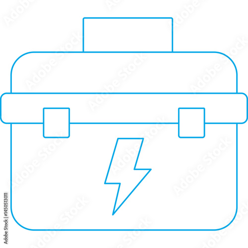 Electric suitcase icon single vector illustration
