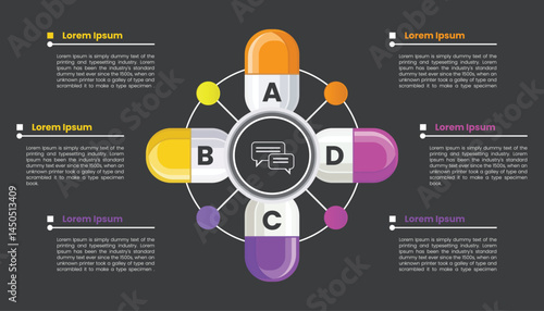 Medical Treatment Options A Visual Representation, Professional medical infographic template