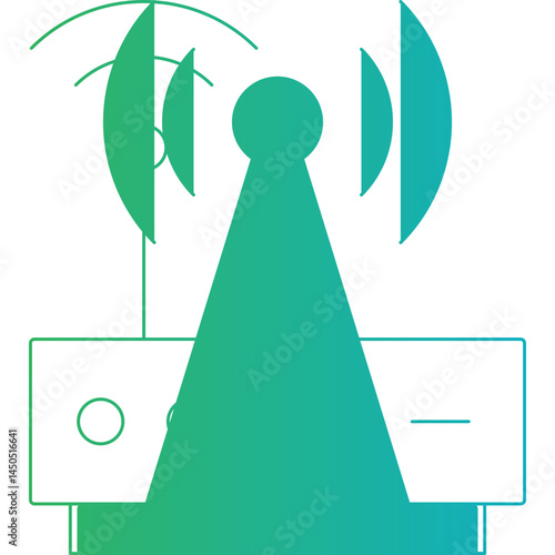 Antena icon single vector illustration