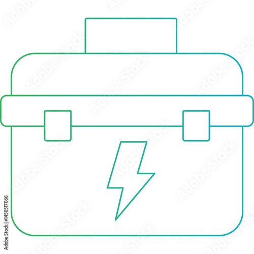 Electric suitcase icon single vector illustration