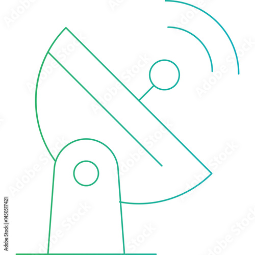 Signal antena icon single vector illustration