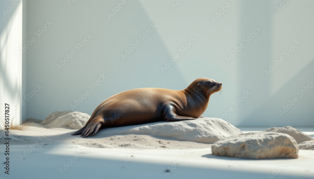 Fototapeta premium Sea Lion Resting on Rocks