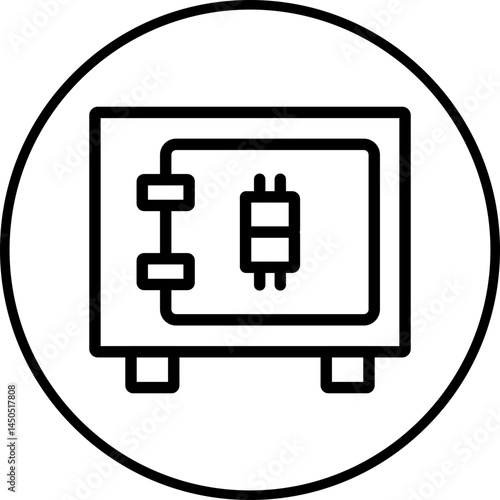 Coin locker icon single vector illustration