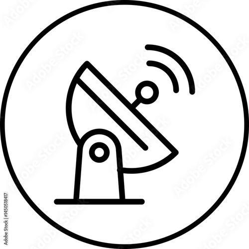 Signal antena icon single vector illustration