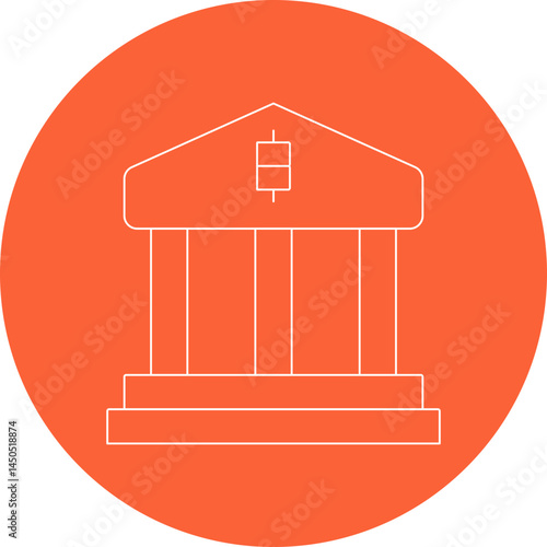 Bank icon single vector illustration