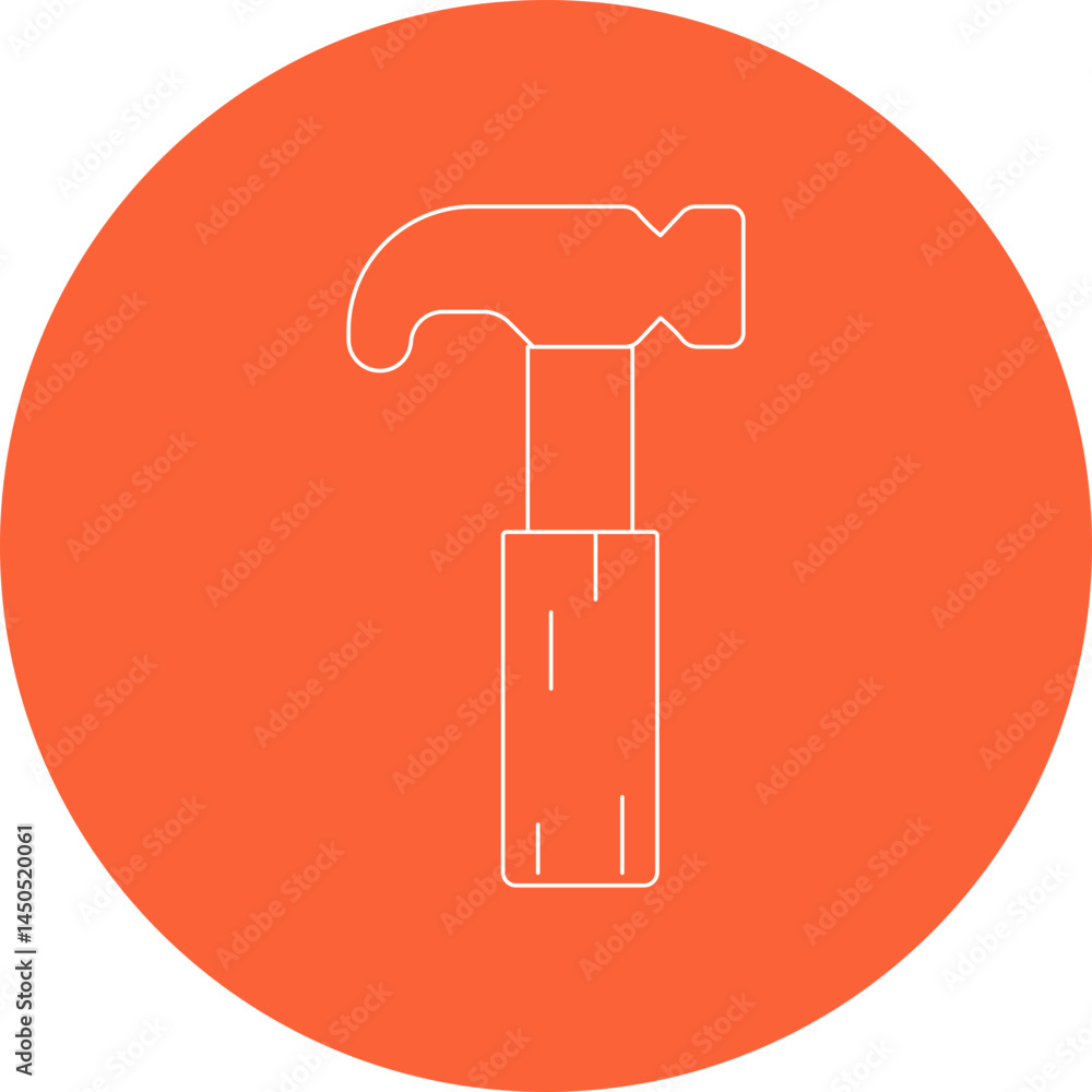 Hammer icon single vector illustration Hammer icon single vector illustration