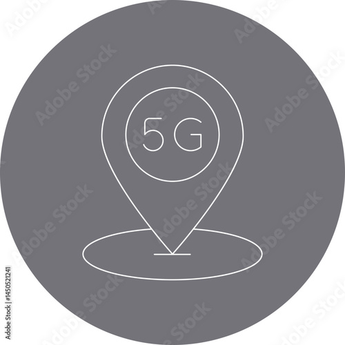 Location 5g icon single vector illustration