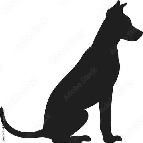Dog Silhouette PNG Transparent Background