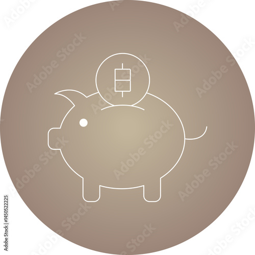 Money saver icon single vector illustration