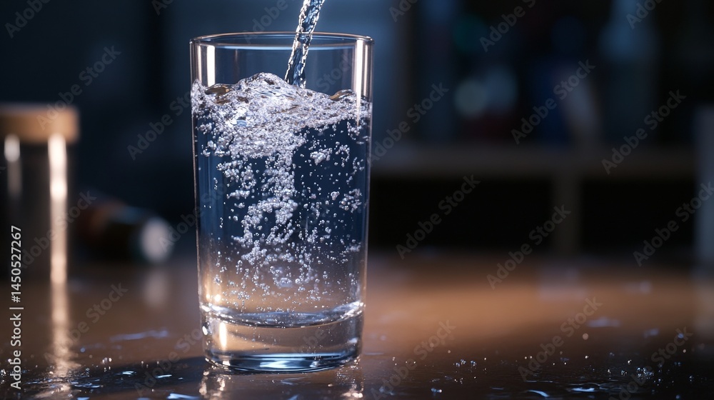Capturing the Refreshing Moment of Splashing Water in a Clear Glass with Ice Cubes Highlighting Purity and Freshness Capturing the Refreshing Moment of Splashing Water in a Clear Glass with Ice Cubes Highlighting Purity and Freshness